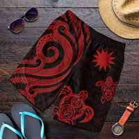 Nauru Men's Short - Red Tentacle Turtle - Polynesian Pride
