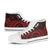 Niue High Top Shoes - Red Tentacle Turtle Unisex White - Polynesian Pride