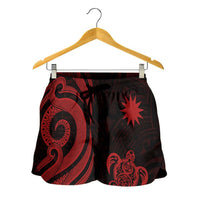 Nauru Women's Short - Red Tentacle Turtle - Polynesian Pride