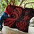 Niue Premium Quilt - Red Tentacle Turtle - Polynesian Pride