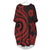 Tahiti Batwing Pocket Dress - Red Tentacle Turtle Women Red - Polynesian Pride