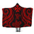 Wallis and Futuna Hooded Blanket - Red Tentacle Turtle Hooded Blanket Red - Polynesian Pride