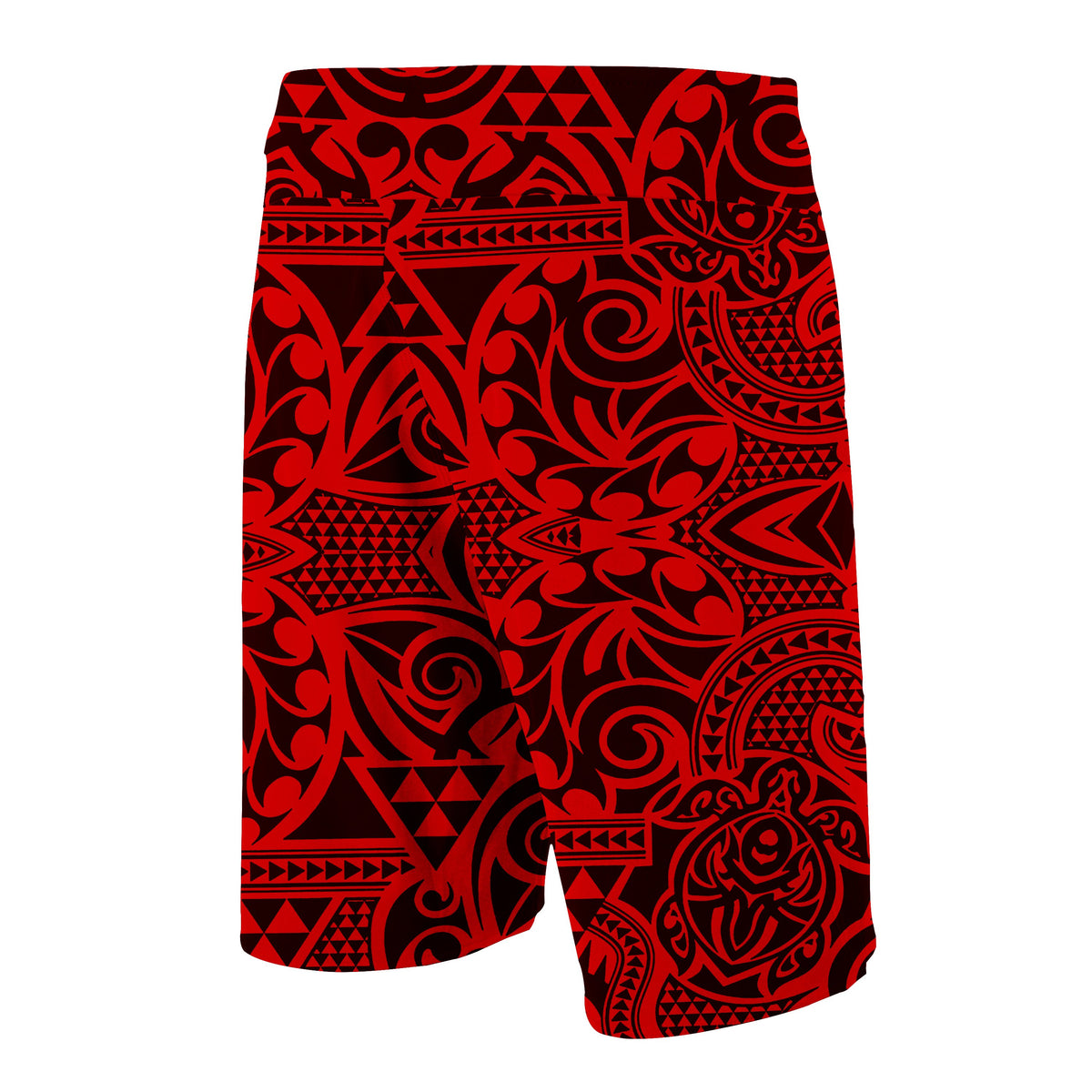 Hawaii Polynesian Tribal Turtle Board Shorts Red - Polynesian Pride