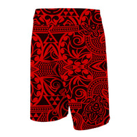 Hawaii Polynesian Tribal Turtle Board Shorts Red - Polynesian Pride