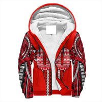 (Personalised) Hawaii - Red Football Sherpa Hoodie AH Red - Polynesian Pride