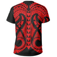 Hawaii Polynesian In My Heart T Shirt Ryan Style Red - Polynesian Pride