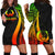 Pohnpei Women's Hoodie Dress - Reggae Polynesian Tentacle Tribal Pattern Reggae - Polynesian Pride