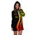 Palau Women's Hoodie Dress - Reggae Polynesian Tentacle Tribal Pattern - Polynesian Pride