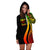 Hawaii Women's Hoodie Dress - Reggae Polynesian Tentacle Tribal Pattern - Polynesian Pride