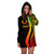 Pohnpei Women's Hoodie Dress - Reggae Polynesian Tentacle Tribal Pattern - Polynesian Pride