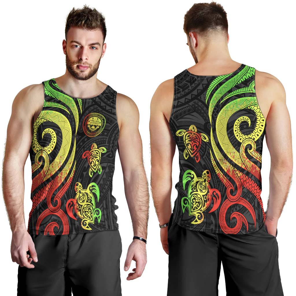 Federated States of Micronesia Men's Tank Top - Reggae Tentacle Turtle - Polynesian Pride