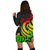 Tuvalu Women Hoodie Dress - Reggae Tentacle Turtle - Polynesian Pride