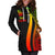 New Caledonia Women's Hoodie Dress - Reggae Polynesian Tentacle Tribal Pattern - Polynesian Pride