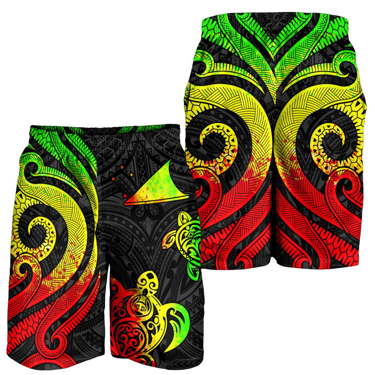 Tokelau Men's Short - Reggae Tentacle Turtle - Polynesian Pride