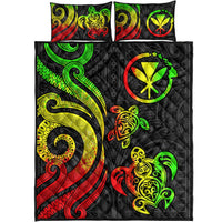 Hawaii Quilt Bed Set - Reggae Tentacle Turtle - Polynesian Pride