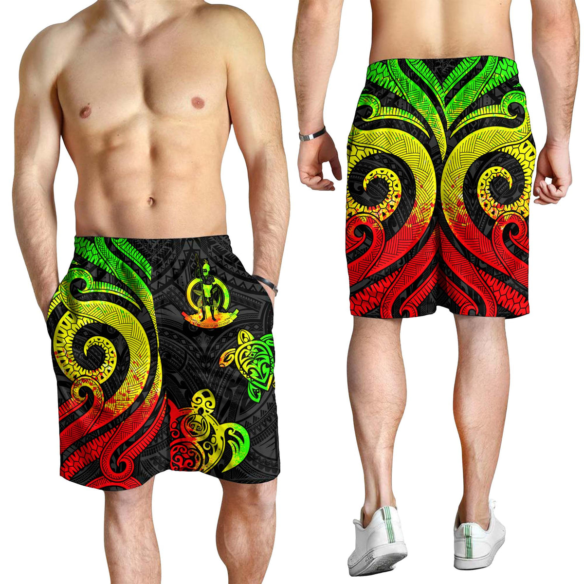 Vanuatu Men's Short - Reggae Tentacle Turtle - Polynesian Pride