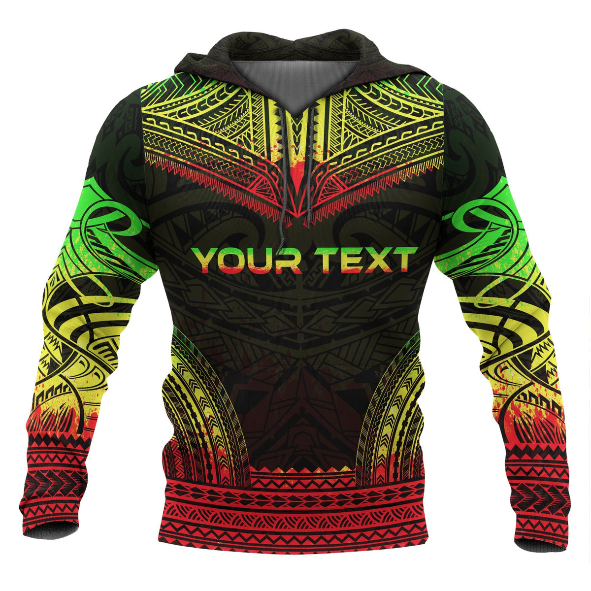 Tokelau Polynesian Chief Custom Hoodie Reggae Version - Polynesian Pride