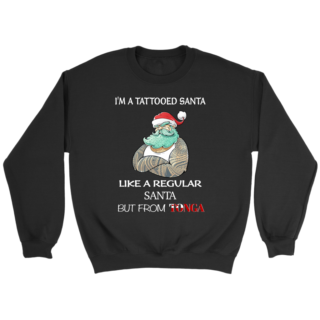 Tonga T Shirt Im A Tattooed Santa - Polynesian Pride