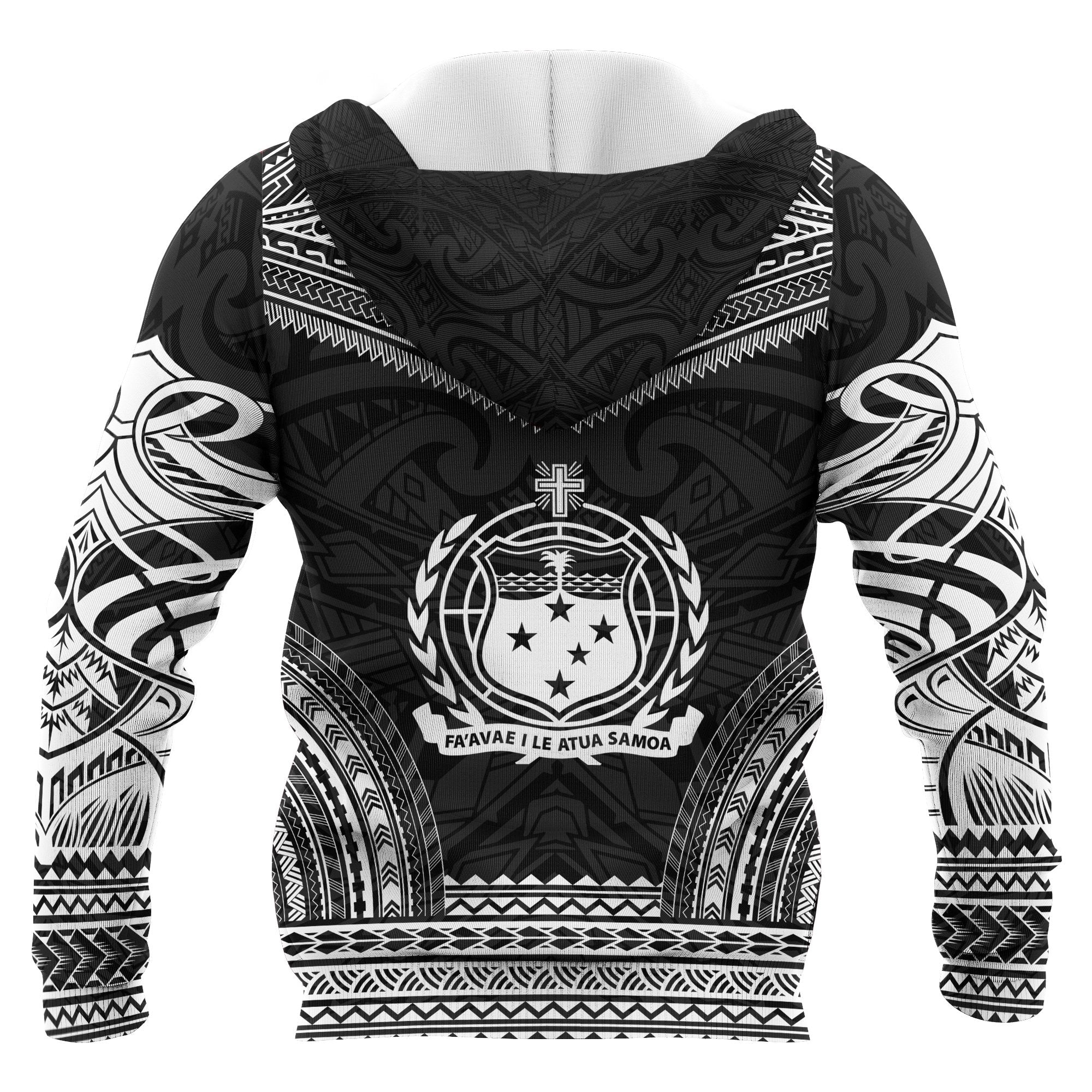 Samoa Polynesian Chief Custom Hoodie Black Version Unisex Black - Polynesian Pride