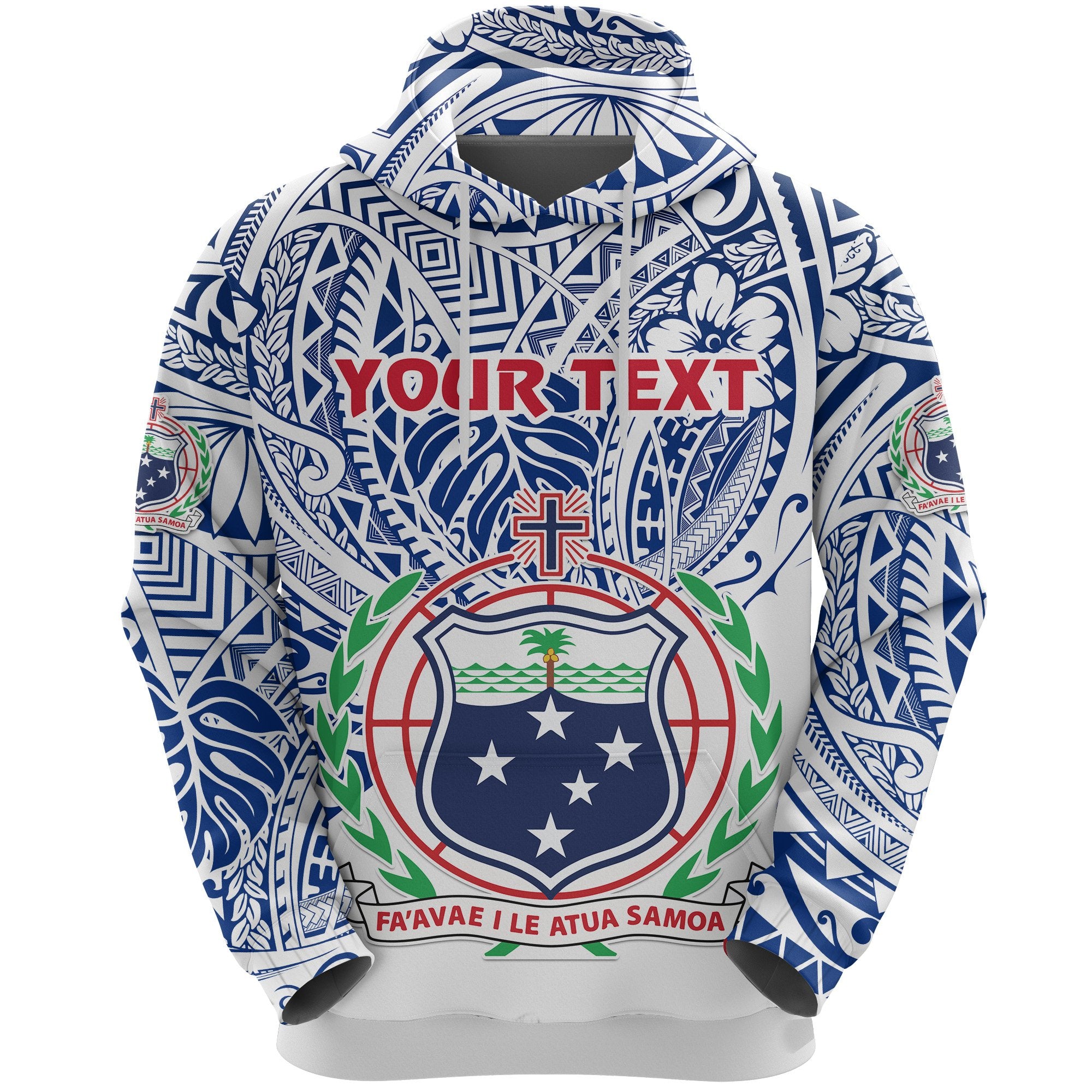 Custom Manu Samoa Rugby Hoodie Simple Style White Unisex White - Polynesian Pride