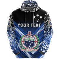 Custom Manu Samoa Rugby Hoodie Creative Style Blue - Polynesian Pride