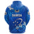 Custom Manu Samoa Rugby Hoodie Unique Vibes Full Blue - Polynesian Pride