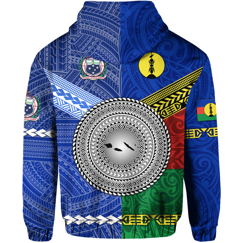 Samoa and Kanaky New Caledonia Hoodie Together LT8 - Polynesian Pride