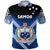 Custom Manu Samoa Rugby Polo Shirt Creative Style Blue, Custom Text and Number - Polynesian Pride