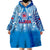 Samoa Rugby Toa Samoa Polynesian Pacific Blue Version Wearable Blanket Hoodie LT14 - Polynesian Pride