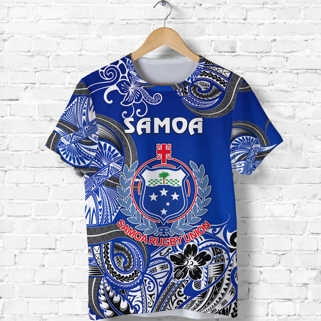 Samoa Manu T Shirt Rugby Unique Style Blue White LT8 - Polynesian Pride