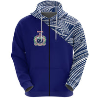 Custom Manu Samoa Rugby Zip Hoodie Original Style, Custom Text and Number - Polynesian Pride