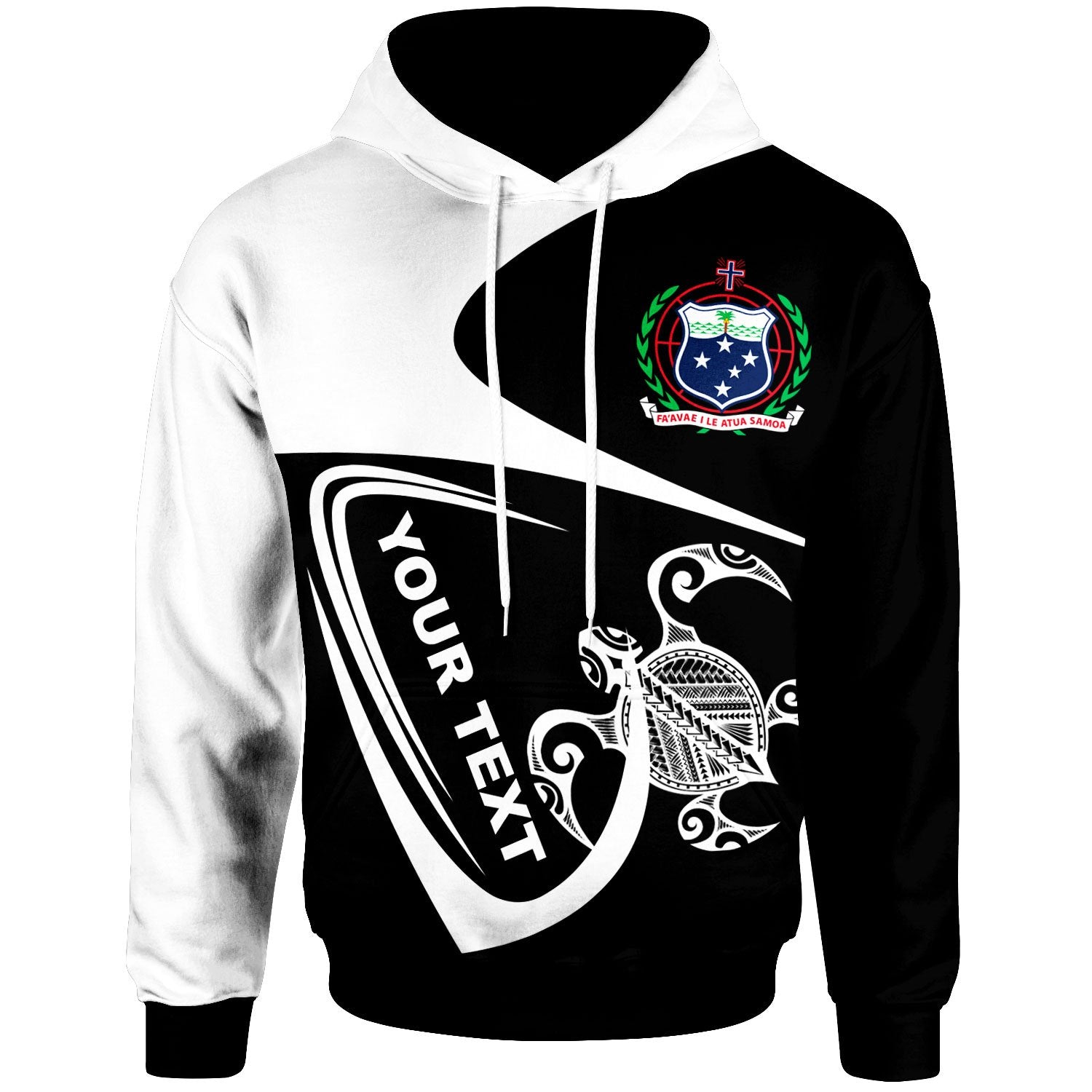 Samoa Custom Hoodie Street Style Unisex Black - Polynesian Pride