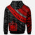 Samoa Custom Hoodie Ginger Lei Red Pattern - Polynesian Pride