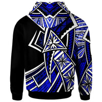 Samoa Zip up Hoodie Tribal Flower Special Pattern Blue Color - Polynesian Pride