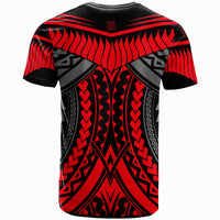 Samoa T Shirt Tooth Shaped Necklace Texture Red - Polynesian Pride