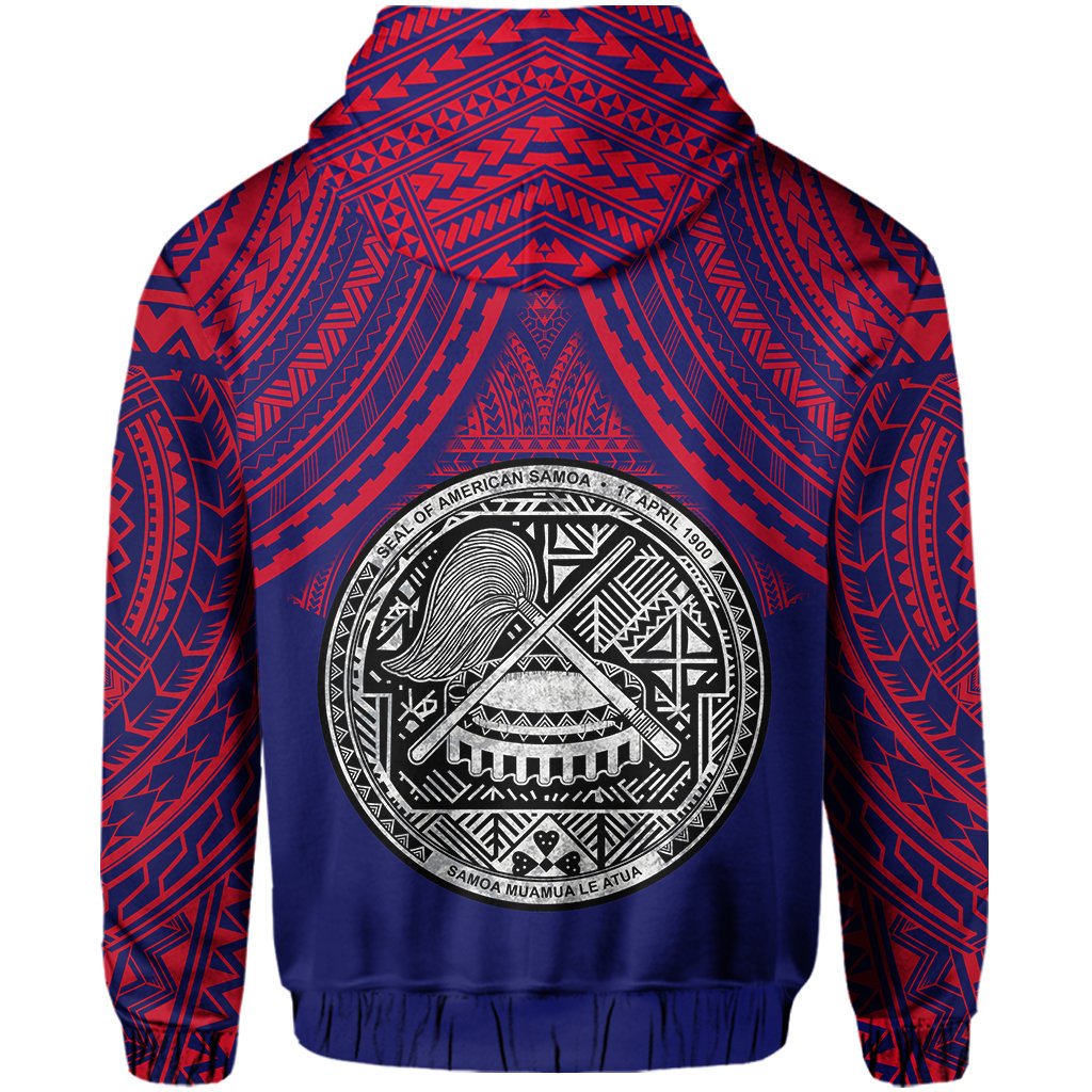American Samoa Polynesian Coat of Arms Bald Eagle Hoodie - Polynesian Pride