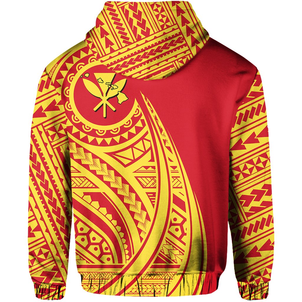 Hawaii Kanaka Polynesian Hoodie Tatoo Style - Polynesian Pride