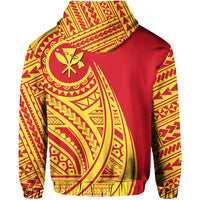 Hawaii Kanaka Polynesian Zip up Hoodie Tatoo Style - Polynesian Pride