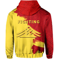 Polynesian Fighting Mauna Kea Hawaii Hoodie Special Scratch Style - Polynesian Pride