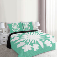 Hawaiian Royal Pattern Quilt Bed Set - Seafoarm - G2 Style - AH - Polynesian Pride