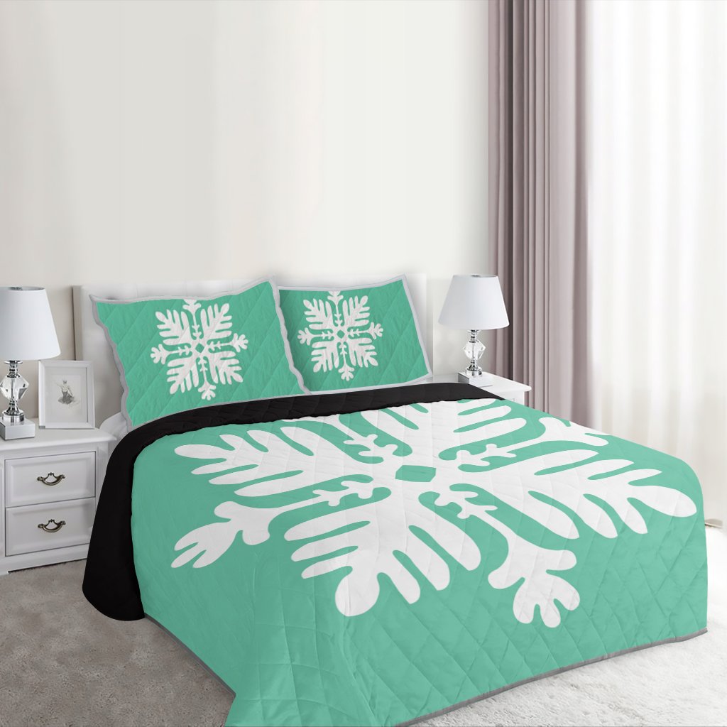 Hawaiian Royal Pattern Quilt Bed Set - Seafoarm - H2 Style - AH - Polynesian Pride