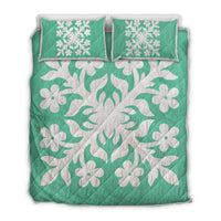 Hawaiian Royal Pattern Quilt Bed Set - Seafoarm - C2 Style - AH Seafoarm - Polynesian Pride