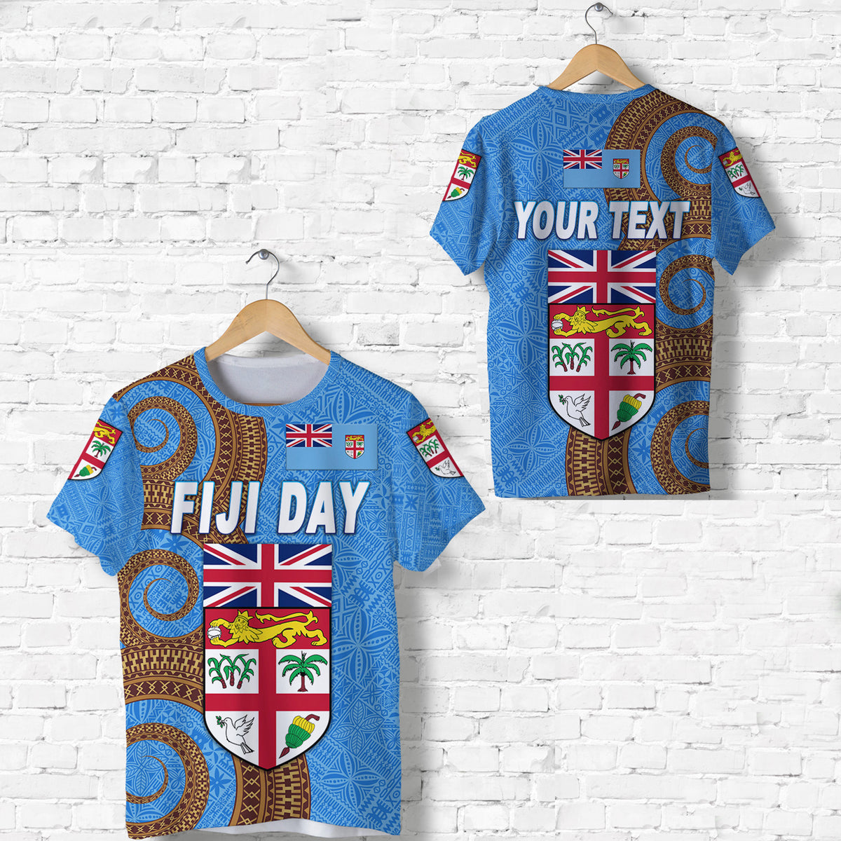 Custom Fiji Day T Shirt Independence Anniversary Simple Style LT8 Unisex Blue - Polynesian Pride