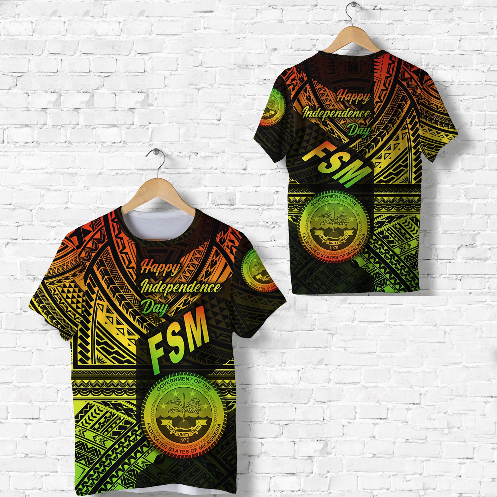 Federated States of Micronesia T Shirt FSM Happy Independence Day Original Vibes Reggae LT8 Unisex Reggae - Polynesian Pride
