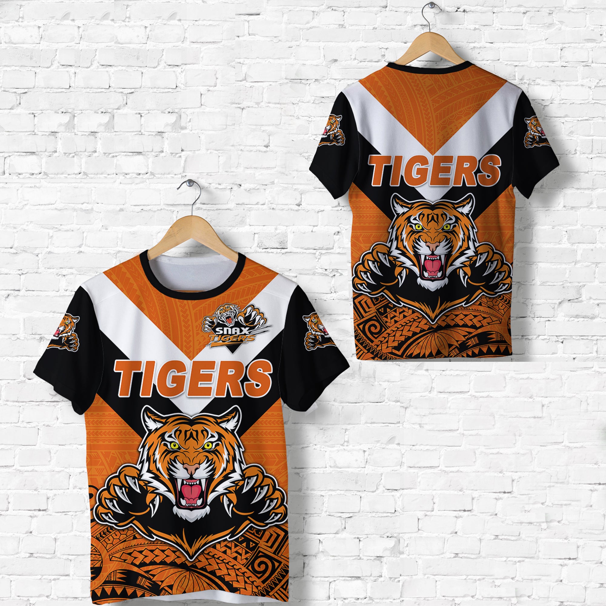 Papua New Guinea Lae Snax Tigers T Shirt Rugby Simple Style Black LT8 Unisex Black - Polynesian Pride