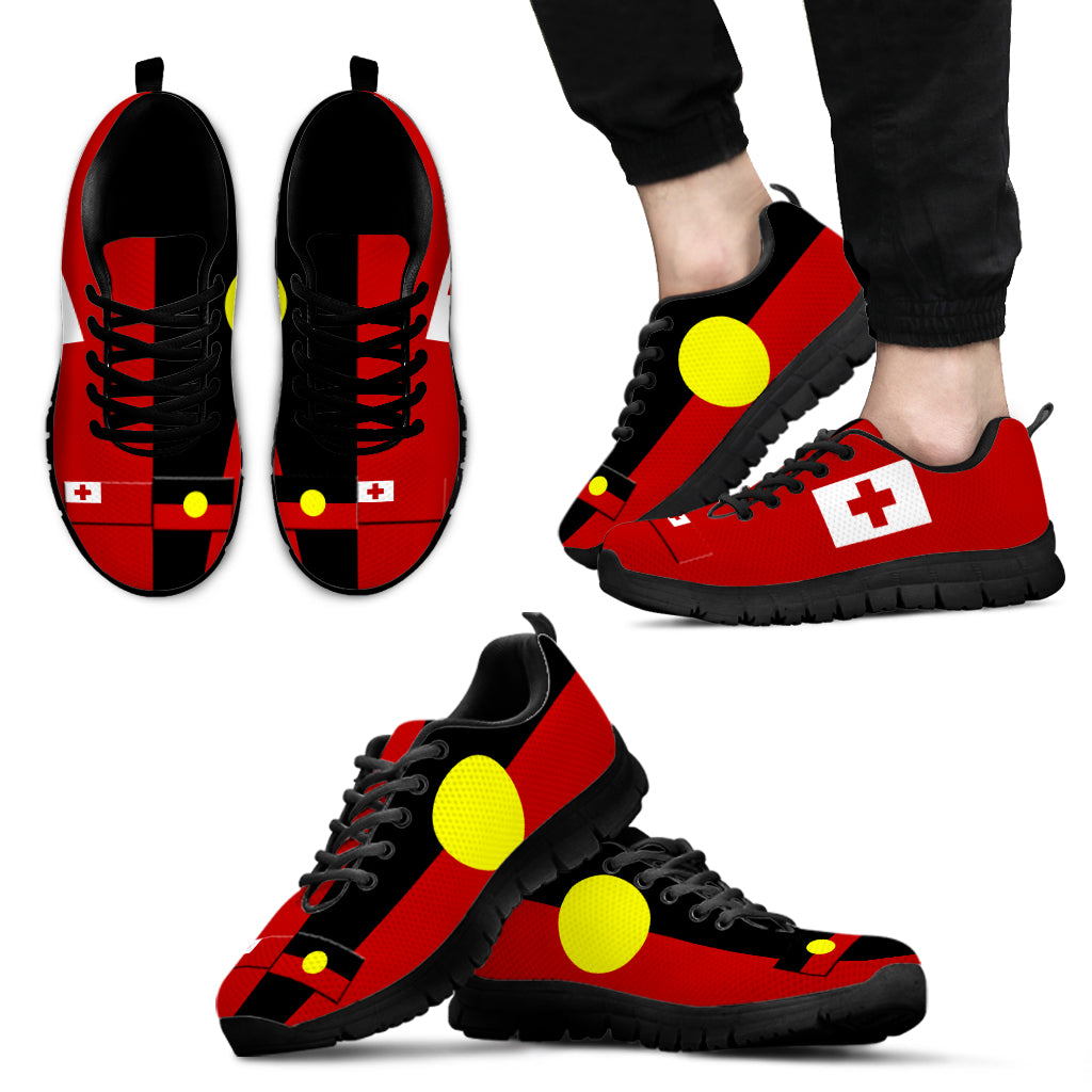 Tonga And Australia Sneakers Together - Original LT8 Black - Polynesian Pride