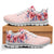 Hawaii Pink Hibiscus Falling Petals Sneakers - Glamour Style - AH - Polynesian Pride