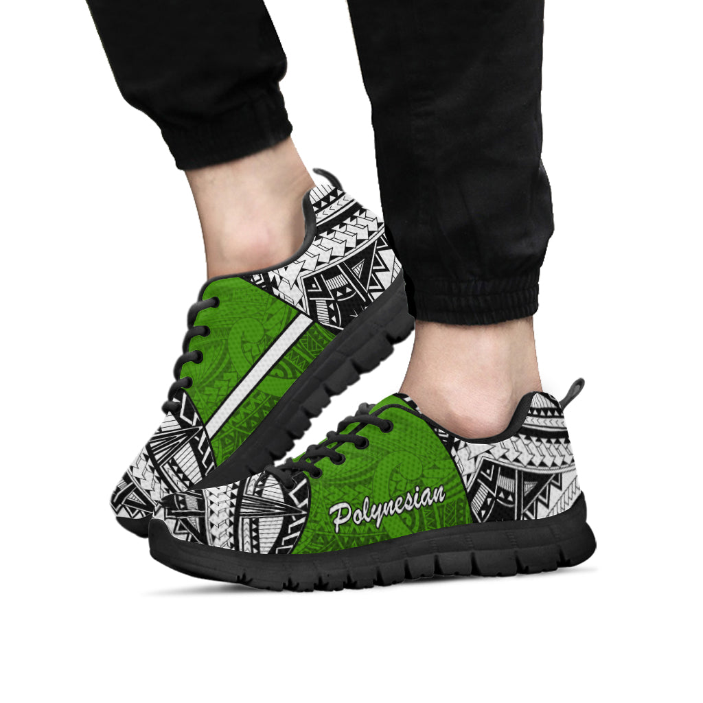 Polynesian Sneakers Polynesian Patterns Sport Style LT16 Unisex Black - Polynesian Pride