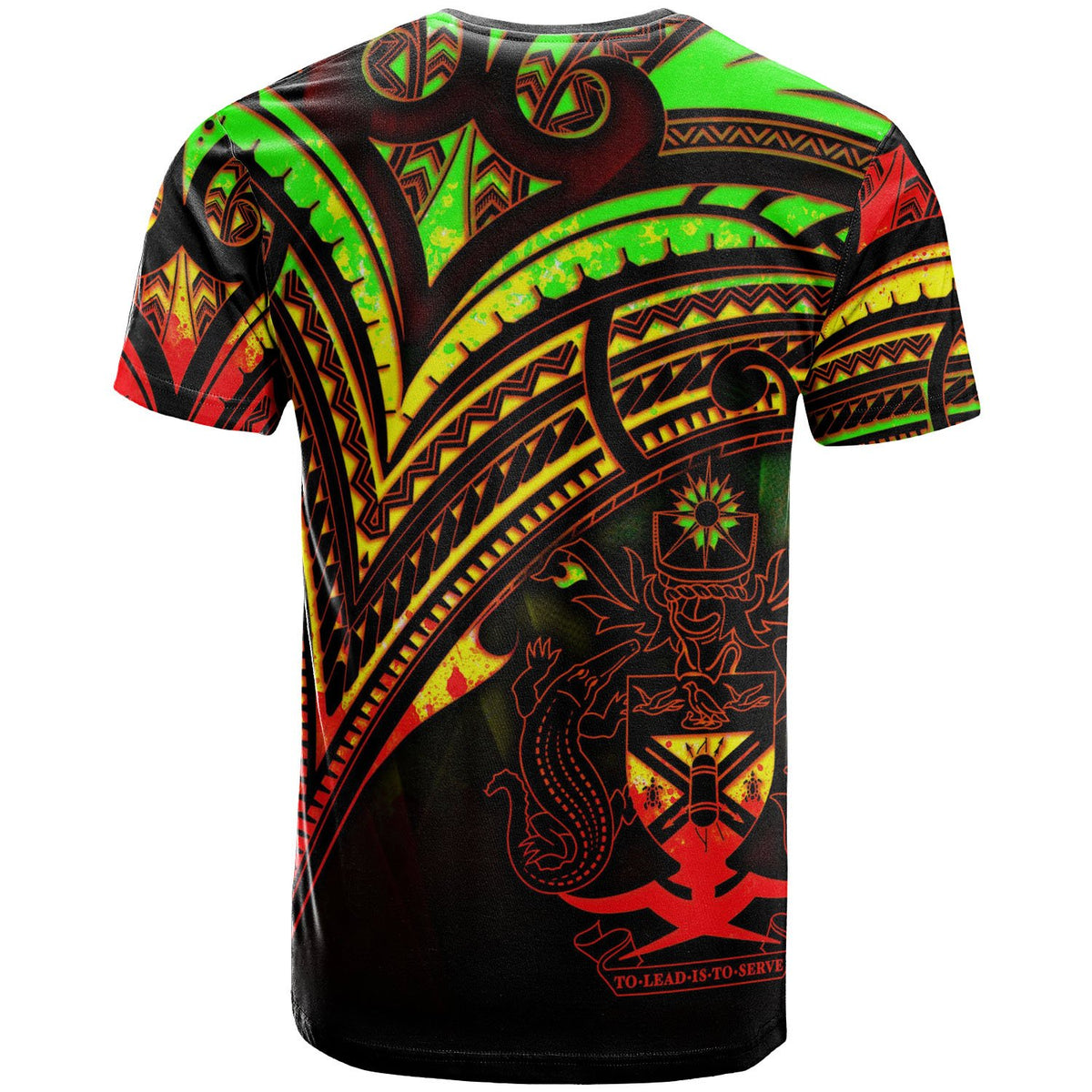 Solomon Islands T Shirt Reggae Color Cross Style - Polynesian Pride