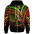 Solomon Islands Zip Hoodie Reggae Color Cross Style Unisex Black - Polynesian Pride